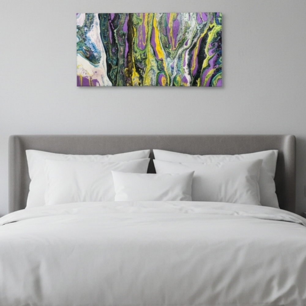 HANDCRAFTED Abstract Painting HANDPAINTED Artwork HANDMADE Wall Art Decor 10x20
